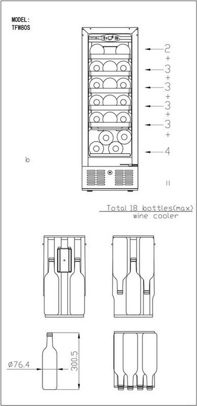Фото Шкаф винный TEFCOLD TFW400-F без рамы 1