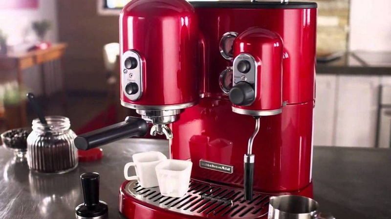 Фото Кофемашина рожковая KitchenAid Artisan 5KES2102EER Espresso красная 5