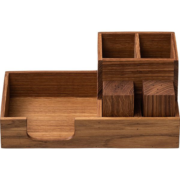 Фото Органайзер для столовых приборов и салфеток PPwood L 230 мм, B 130 мм, H 106 мм — арт. Q844O-00N 2