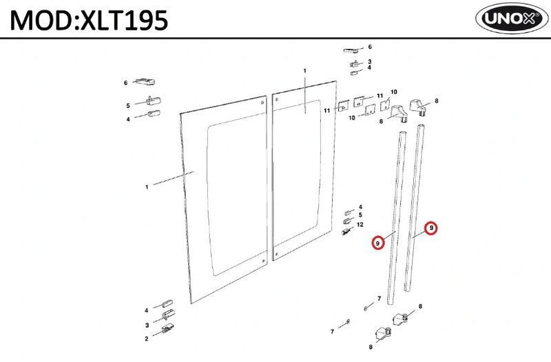 Трубка UNOX TB1077A для ручек XLT195/XLT135 d18мм