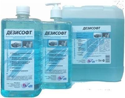 Мыло жидкое дезинфицирующее Дезнэт Дезисофт 1л.