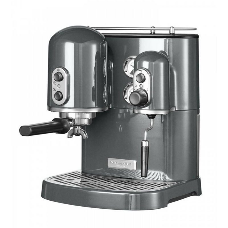 Фото Кофемашина рожковая KitchenAid Artisan 5KES2102EMS Espresso серебряный медальон 2