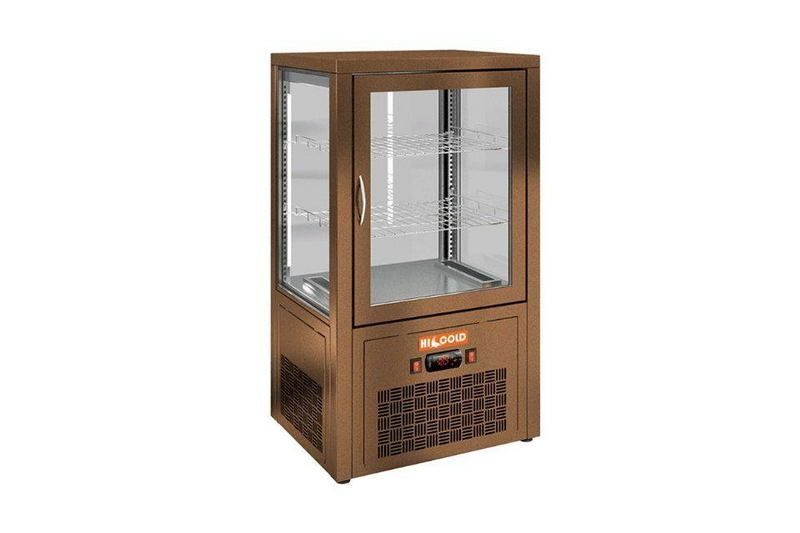 Фото Витрина холодильная настольная HICOLD VRC 70 BRONZE 2