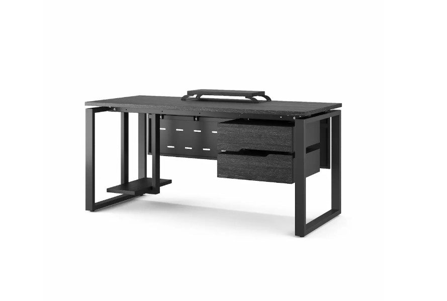 Фото Стол офисный КОБОР O1-140/80 black/wood 4
