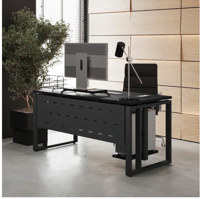 Фото Стол офисный КОБОР O2-120/70 black/wood 6