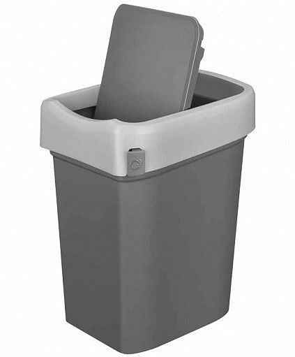 Фото Контейнер мусорный RESTOLA SMART BIN 10 л, L 245 мм, B 196 мм, H 345 мм серый 1