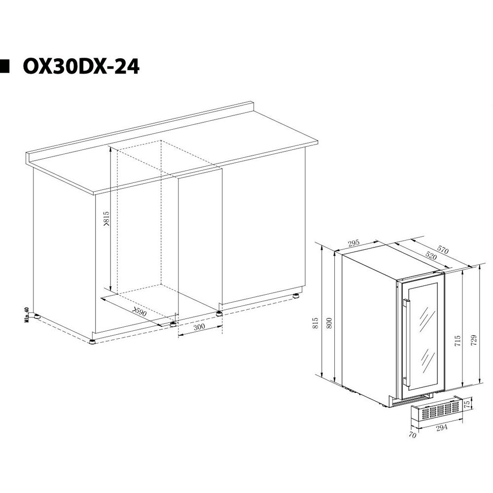 Фото Шкаф винный Temptech — арт. OX30DX-24 3
