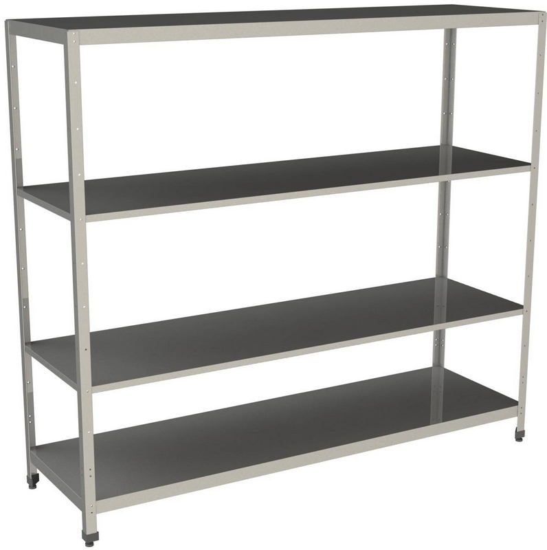 Стеллаж прямой сплошной RESTOINOX СТП-20/4-ЭН