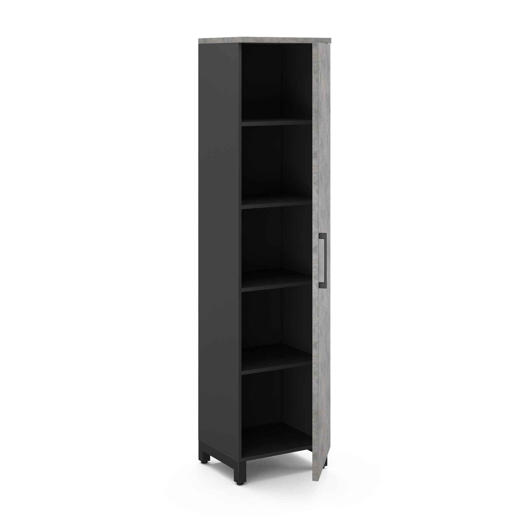 Фото Шкаф распашной КОБОР HR/5-45/60/M black/chicago 1