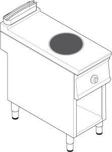 Плита WOK Tecnoinox PIW4FE9