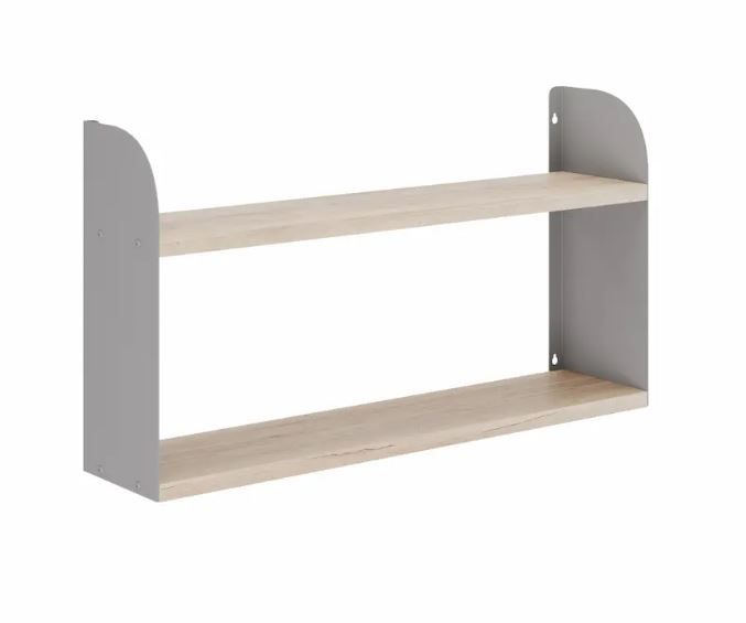 Офисная полка КОБОР S1-80/20 aluminum/natural