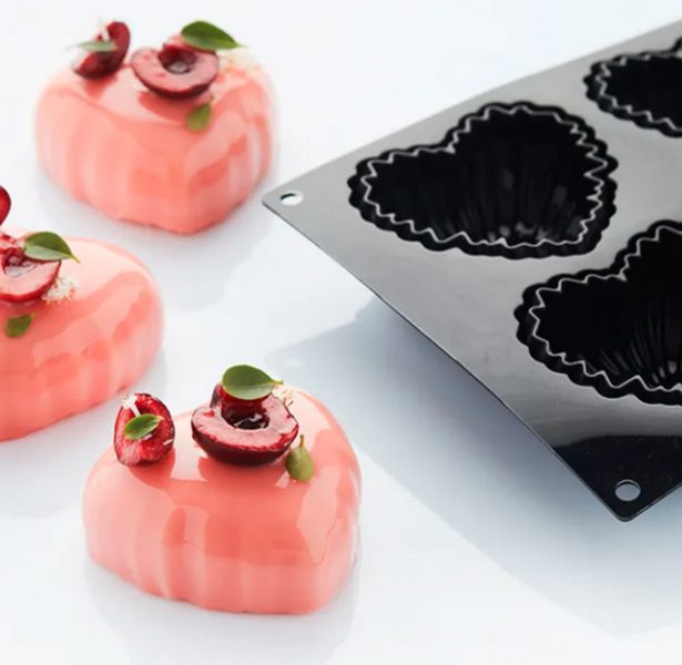 Фото Форма для выпечки Martellato «Сердце» L 297 мм, B 176 мм, 6 ячеек — арт. 30SIL514 2