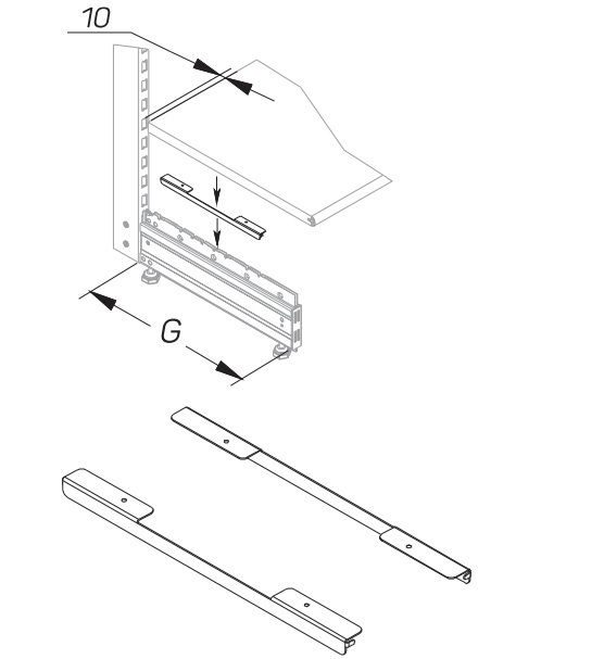 Держатели базовой полки Stahler муар, RAL 9005
