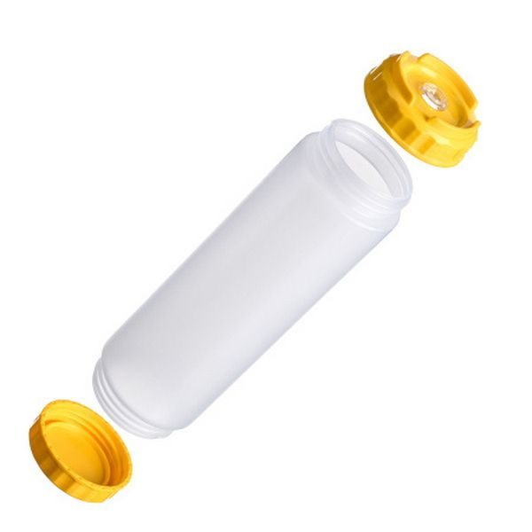 Фото Емкость для соуса Gastroplast 750 мл, D 70 мм, H 237 мм, 2 крышки носик, прозрачная артикул 79709 1