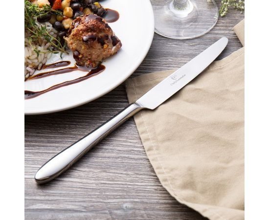 Фото Нож столовый Chef&Sommelier Lazzo с ручкой моноблок, сталь нерж., металлич., L 242, B — арт. T4704 3
