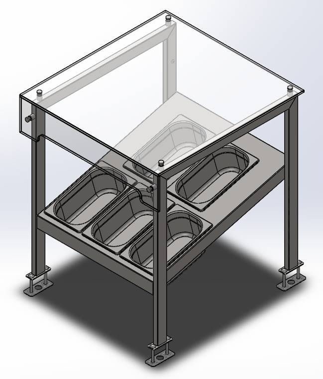Диспенсер для столовых Drop In 605x635x680мм