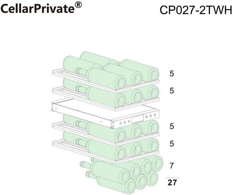 Фото Шкаф винный Cellar Private — арт. CP027-2TWH 15