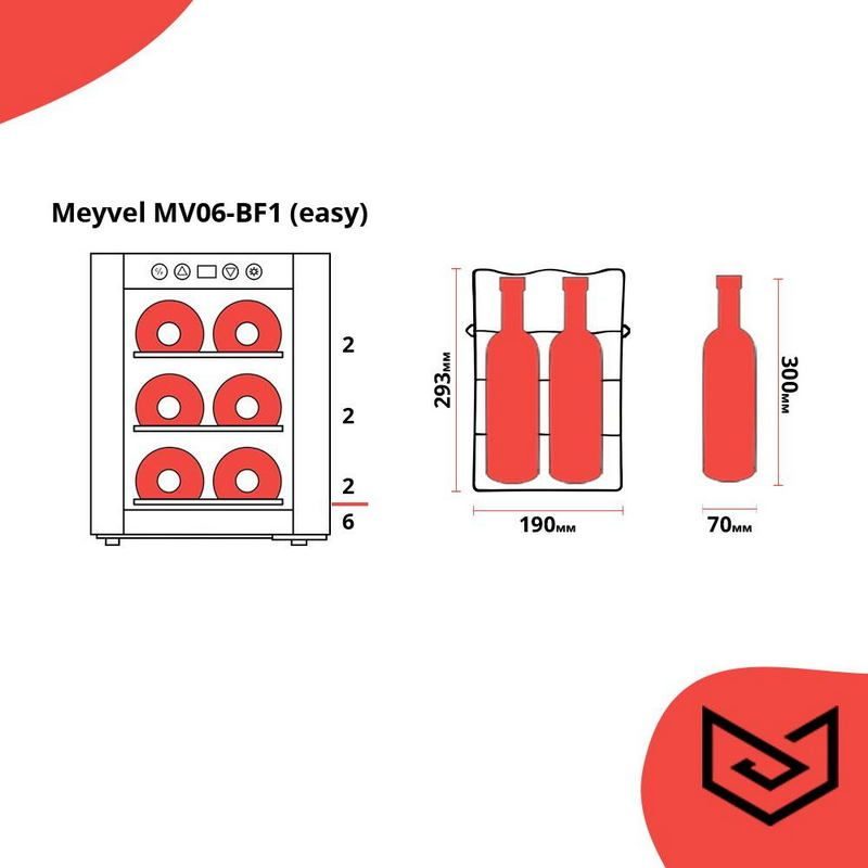 Фото Шкаф винный Meyvel MV06-BSF1 (easy) 17