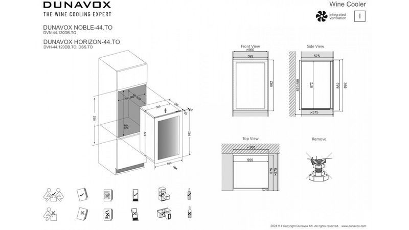 Фото Шкаф винный Dunavox DVN-44.120DB.TO компрессорный 8