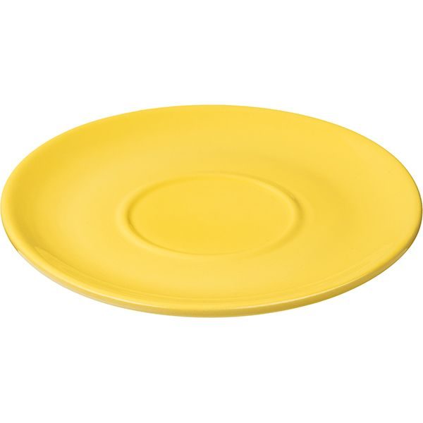 Фото Блюдце Doppio Пур-Амор фарфор D150/60, H12мм, желт. — арт. 11.32.1/yellow 1