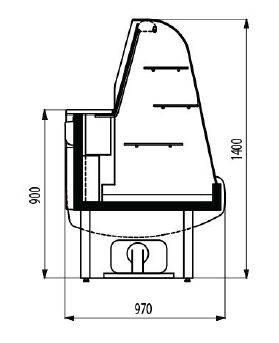Фото Витрина кондитерская CRYSPI Octava К 1200 1