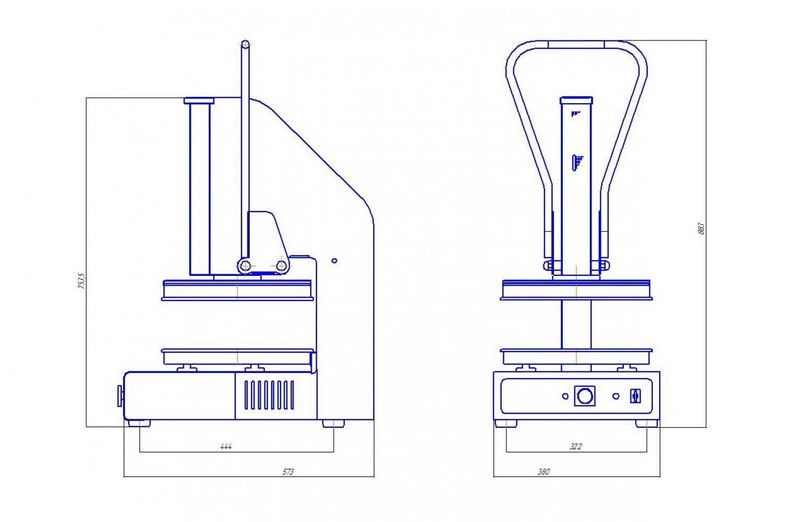 Фото Пресс для пиццы GRILL MASTER Ф2ПЦЭ (350, формирующий борт) 1