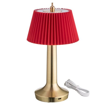 Фото Светильник настольный MGline LED PINE D 135 мм, H 265 мм, красный 3