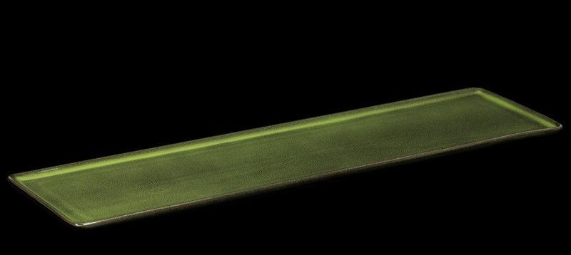 Фото Блюдо Corone Cocorita L 486 мм, B 130 мм, H 15 мм зеленое — арт. фк8889 1