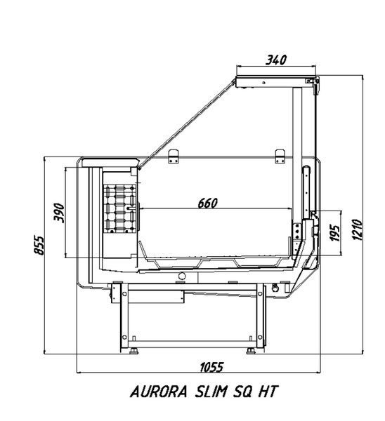Фото Витрина морозильная BrandFord Aurora Slim SQ Plug-In 125 низкотемпературная — арт. ВМ282 2