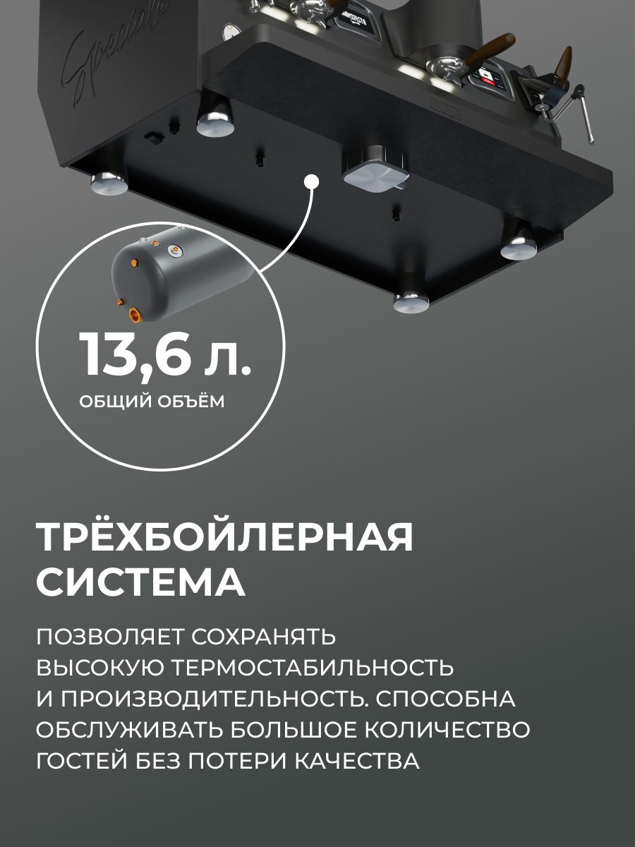 Фото Кофемашина рожковая автоматическая Manifesta Speciale Graphite — арт. MSGRV2GB 12