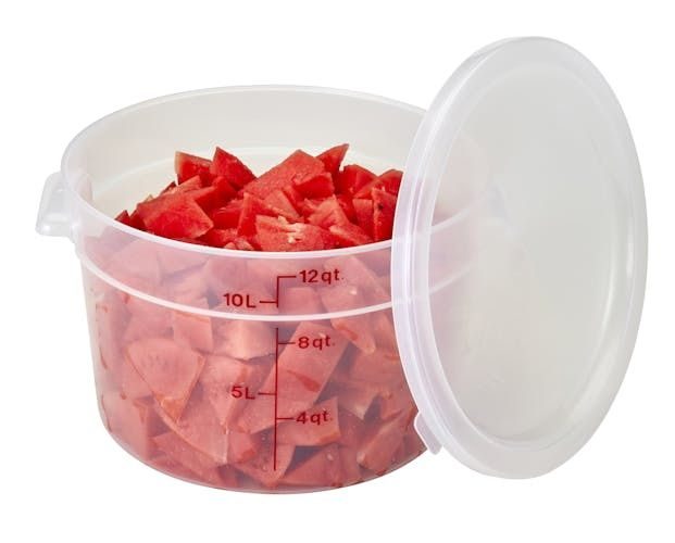 Фото Контейнер для хранения продуктов Cambro D 378 мм, 11,4 л, со шкалой, полипропилен — арт. RFS12PP 190 1