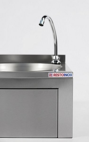 Фото Рукомойник металлический RESTOINOX настенный коленный — арт. РНКXГ-40/40-Б 5