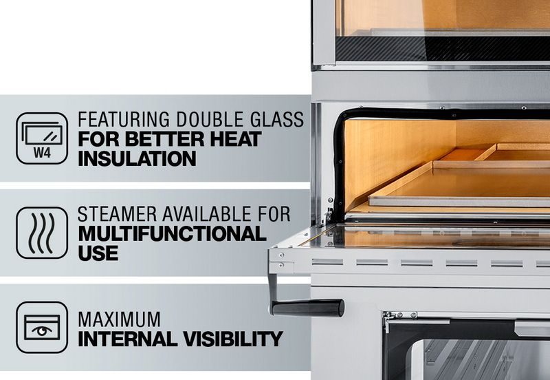 Фото Печь для пиццы Prismafood TRAYS D/GLASS 66L — арт. 1F200126 5