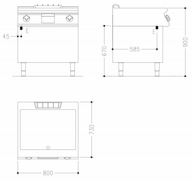 Фото Поверхность жарочная электрическая Mareno NFT78EMC 1
