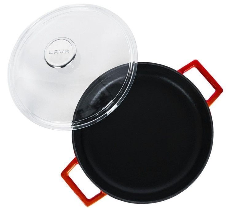 Фото Кастрюля LAVA GLAZE SERIES 2,47 л, D 240 мм, H 75 мм красная — арт. LV Y ST 24 K3 R 1