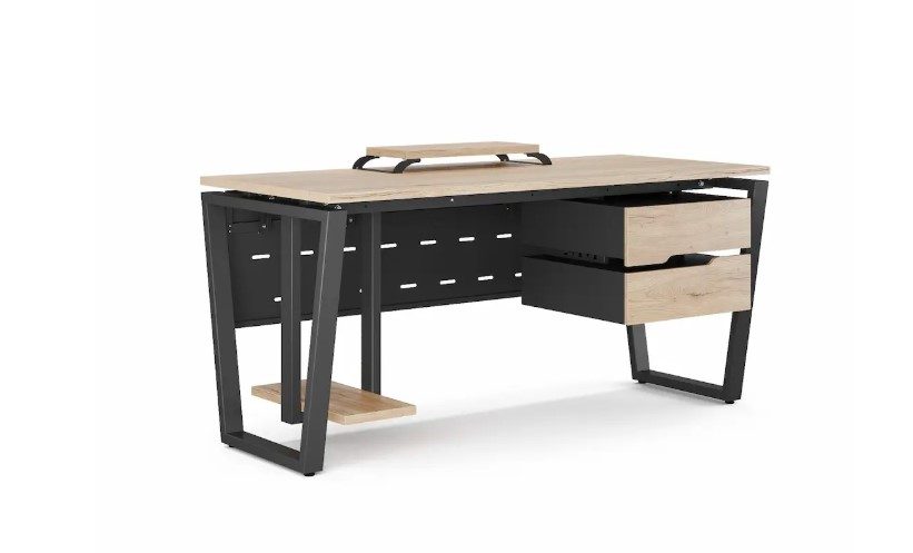 Фото Стол офисный КОБОР OTR-120/70 black/natural 1