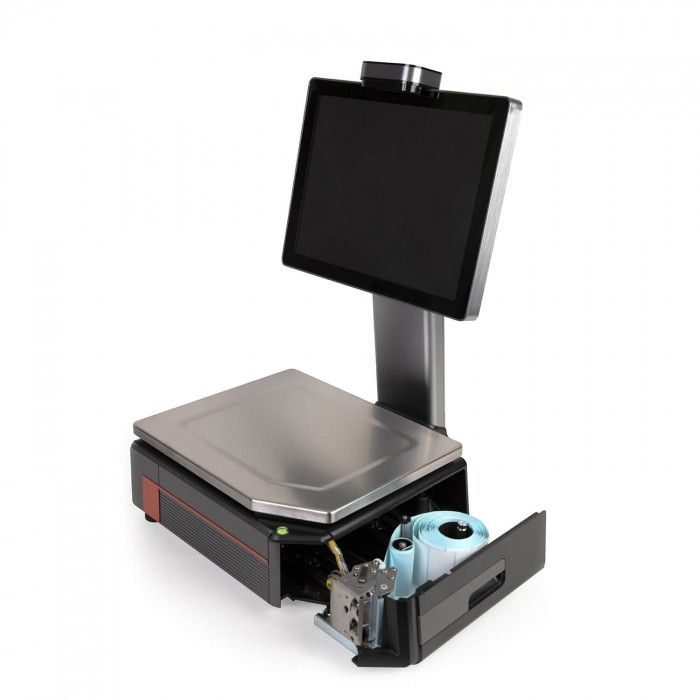 Фото Весы торговые с печатью этикеток MERTECH M-ER 727PM-15,2 (VISION-AI, 15", USB, Ethernet, Wi-Fi) 2