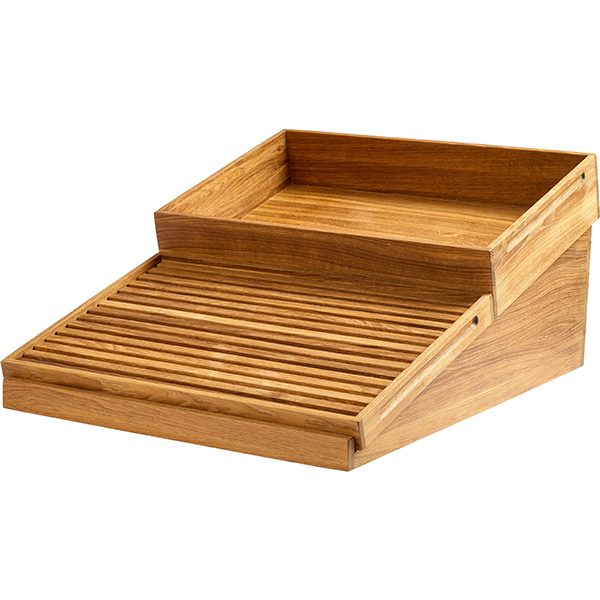 Фото Подставка для ящика для подачи PPwood L 730 мм, B 510 мм, H 220 мм, дуб, угловая — арт. Q732O-00N 2