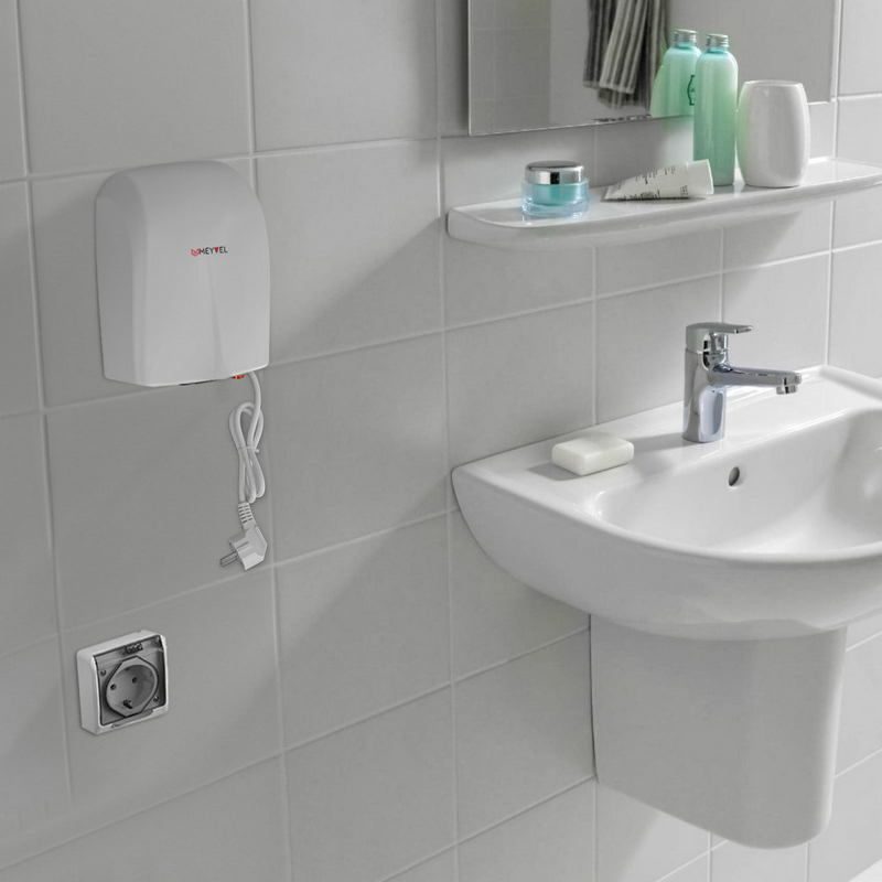 Фото Сушилка для рук автоматическая Meyvel MH2-1400P1 (white) 6