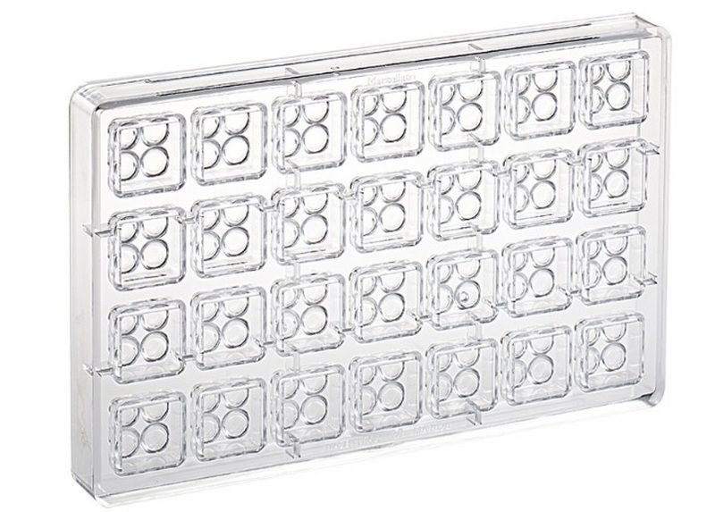 Фото Форма для конфет Martellato Chocobrick L 275 мм, B 175 мм, H 26 мм ячейка 25х25х18 — арт. MA1020 1
