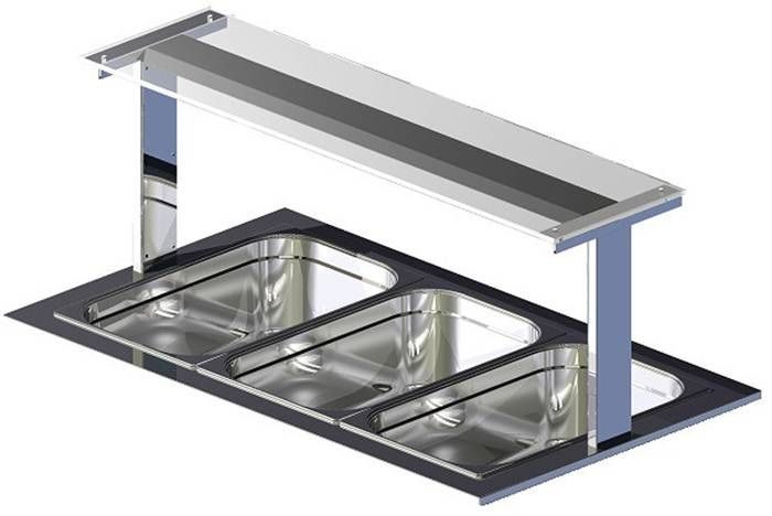 Полка для линии раздачи Gastrolux ПН-113/С