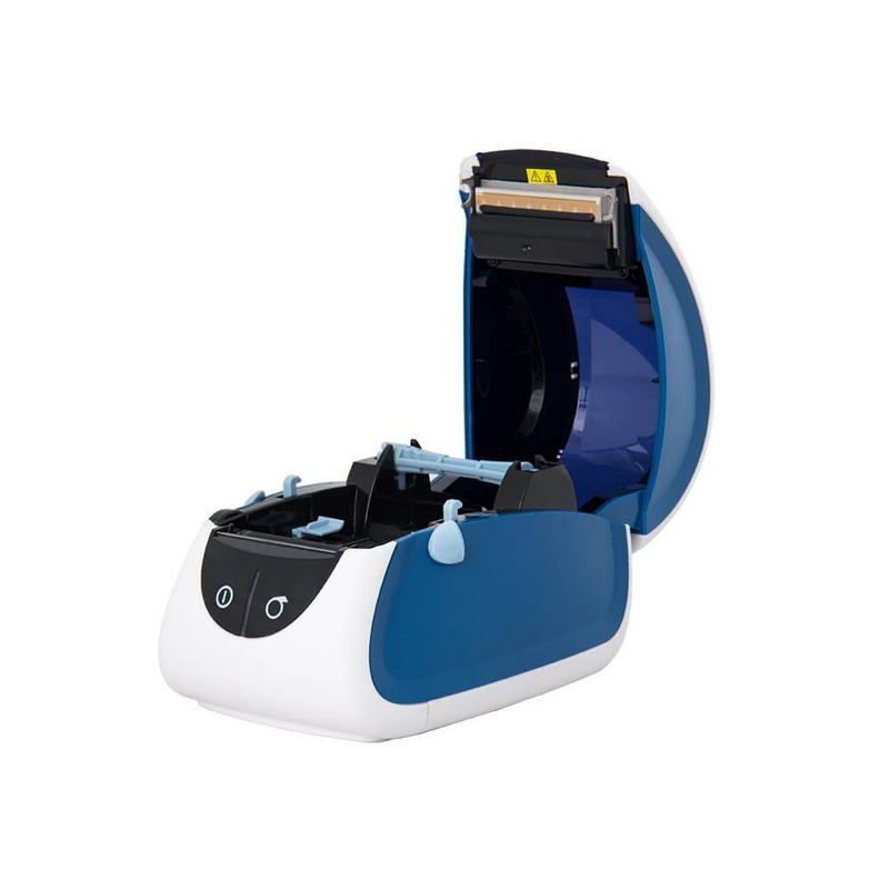 Фото Термопринтер этикеток MERTECH LP58 EVA (RS232, USB) white & blue 1