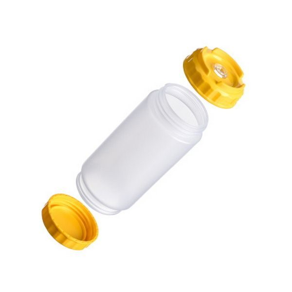 Фото Емкость для соуса Gastroplast 500 мл, D 70 мм, H 166 мм, 2 крышки носик, прозрачная артикул 79704 1