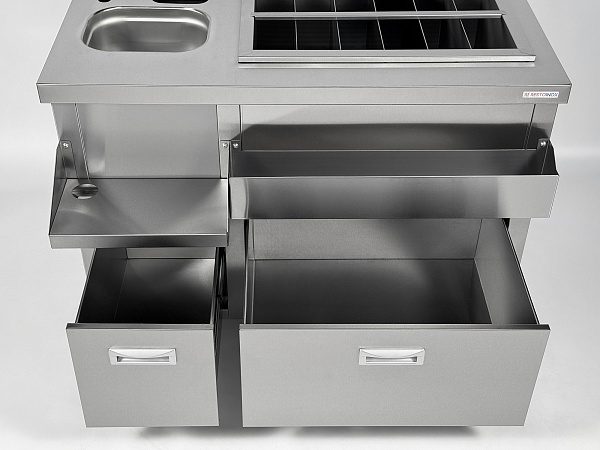 Фото Барная станция RESTOINOX с ящиками — арт. БСЗ1-12/7-02 2