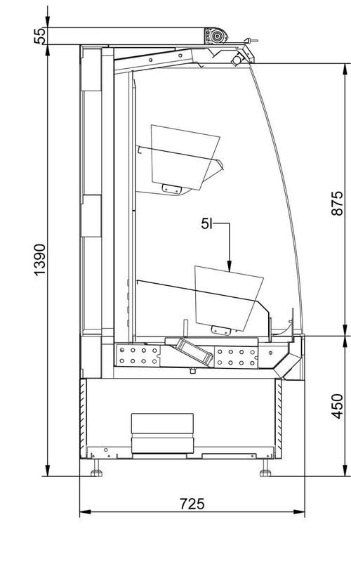 Фото Холодильная горка для цветов ES System K RCS SCORPION 02 MINI FL 0,9 1