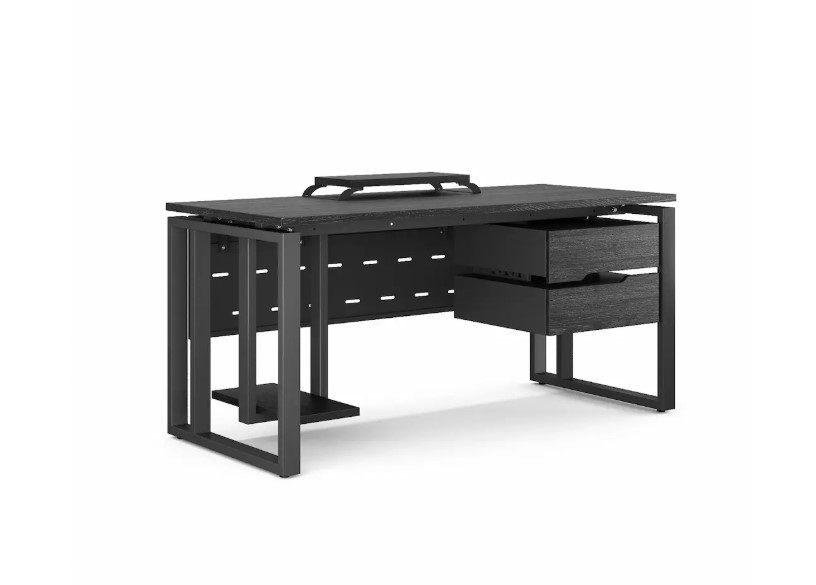 Фото Стол офисный КОБОР O2-120/70 black/wood 1