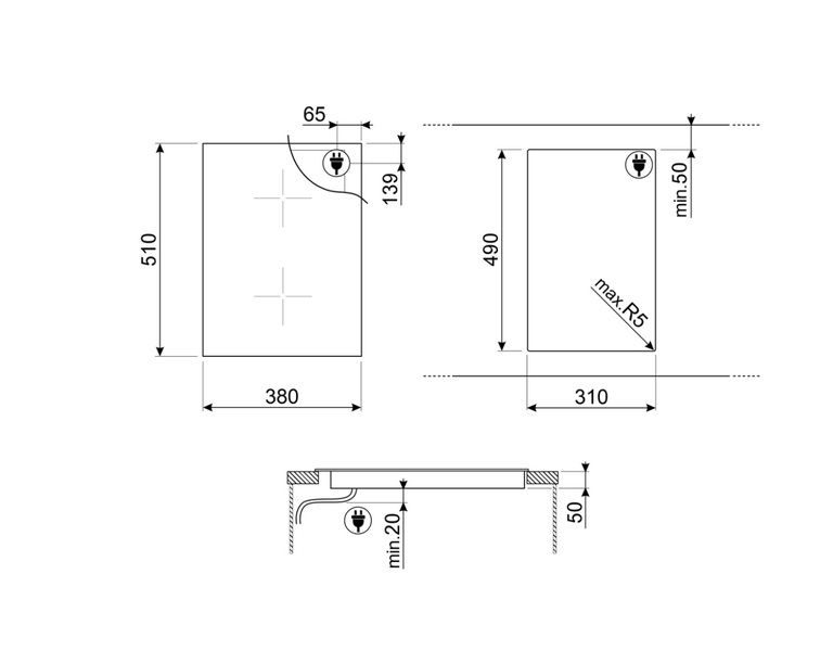 Фото Варочная панель индукционная SMEG — арт. SIM6323R 1