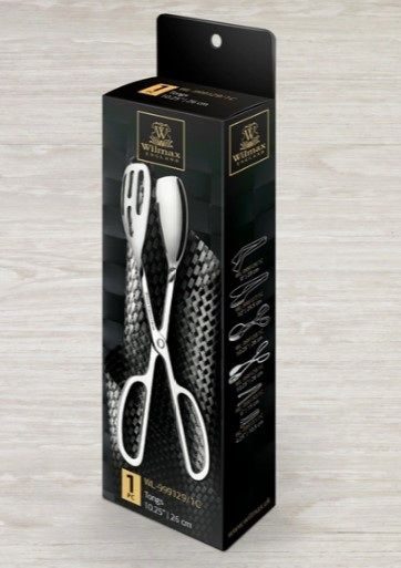 Фото Щипцы универсальные Wilmax Serving Utensils L 260 мм перф. (фирменная упаковка) — арт. WL-999129/1C 1
