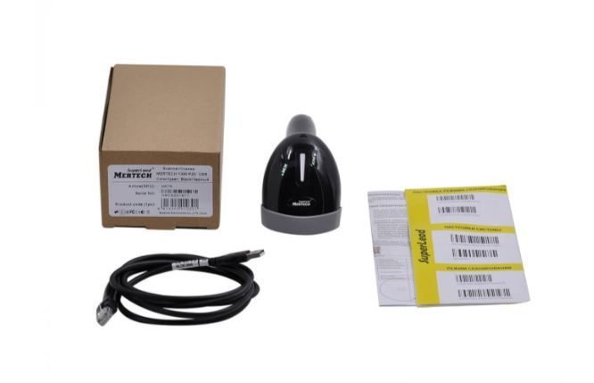 Фото Ручной сканер штрих-кода MERTECH 1300 P2D USB, USB эмуляция RS232 black, 2m cable 6
