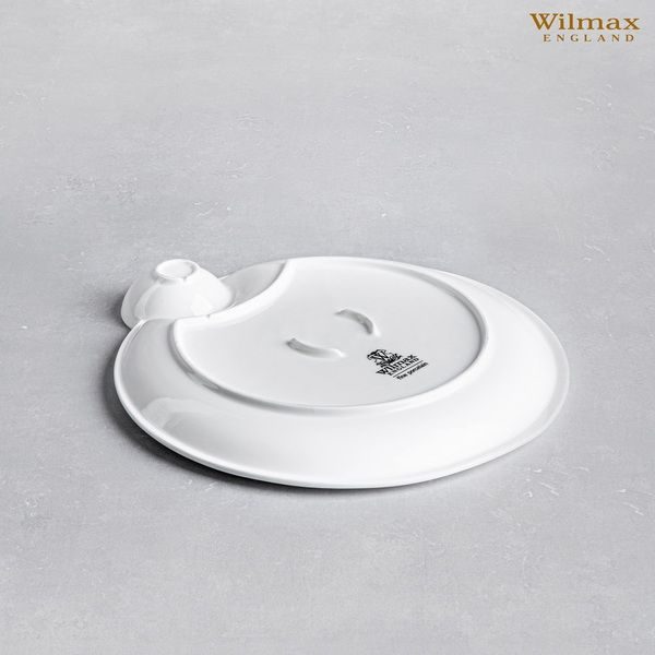 Фото Блюдо для подачи Wilmax Teona D 200 мм с соусником, утолщенный край артикул 992579 1